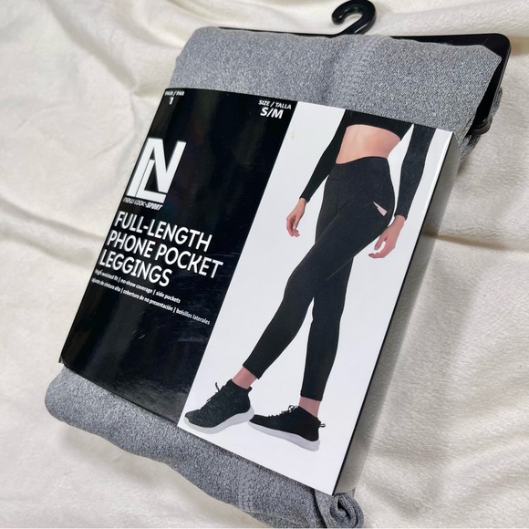 🌸 4/$20 New Gray Full length leggings small medium 4 6 8 - Picture 2 of 3